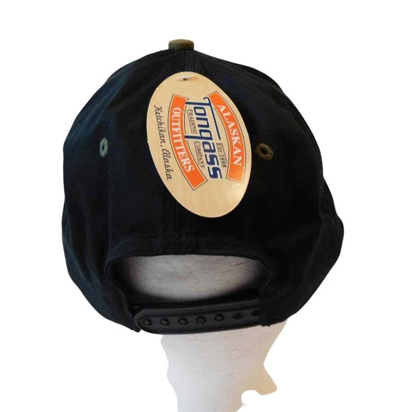 Alaska Ketchikan Tongass Alaskan Outfitters Black Unisex Baseball Cap Snapback - Picture 3 of 7